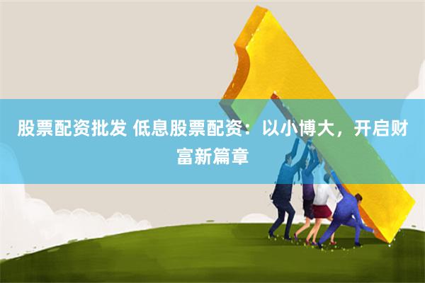 股票配资批发 低息股票配资：以小博大，开启财富新篇章