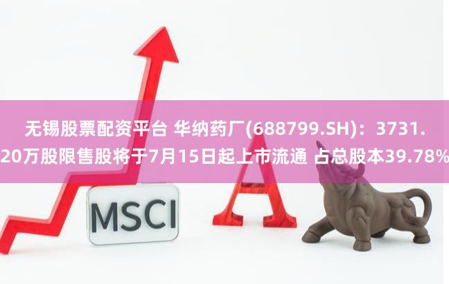 无锡股票配资平台 华纳药厂(688799.SH)：3731.20万股限售股将于7月15日起上市流通 占总股本39.78%